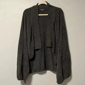 Barefoot Dreams Cozychic  ultralite grey open cardigan